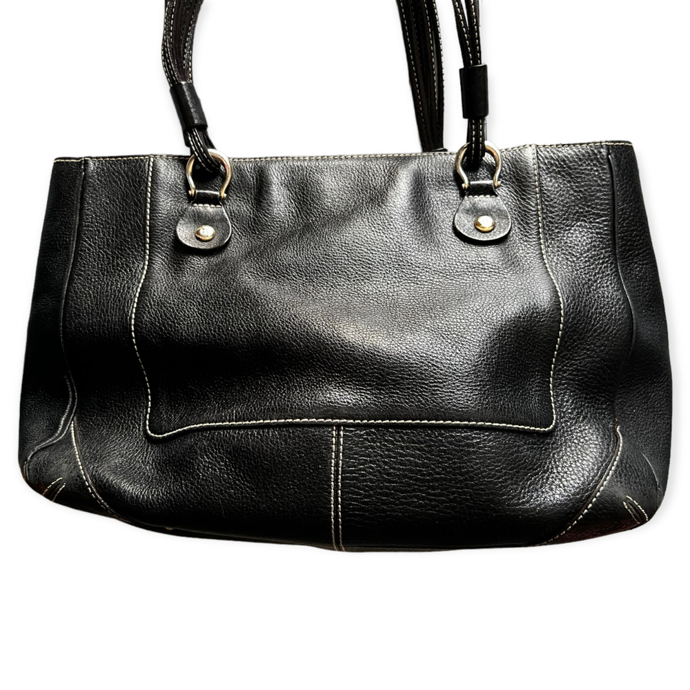 Kate Spade New York Black Pebbled Multi-Strand Handle Leather Shoulder Bag, Tote - Picture 12 of 12